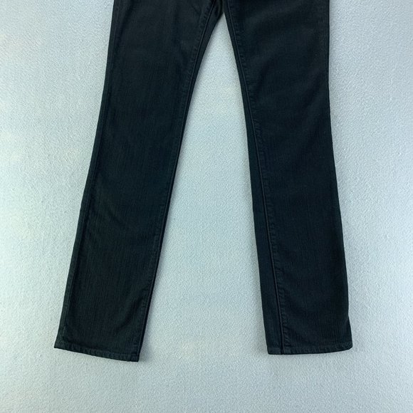 **SOLD**X2 Womens Jeans 2R 2 x 31.5" Black Skinny Low Rise Denim W01 - Picture 3 of 13